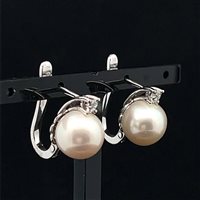 Orecchini Recarlo Donna in Oro bianco Perla 2.10 Ct XB956/040 - XB956/040